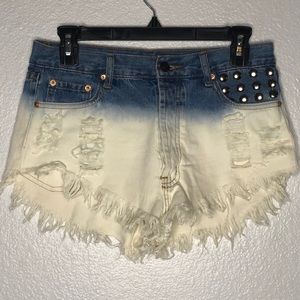 Whit ombre Jean shorts